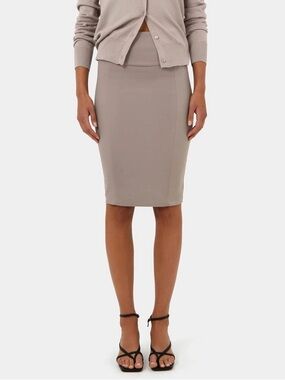 Forcast Lauren Pencil Skirt in Stone